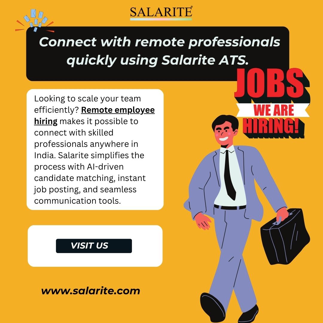 Connect with remote professionals quickly using Salarite ATS.